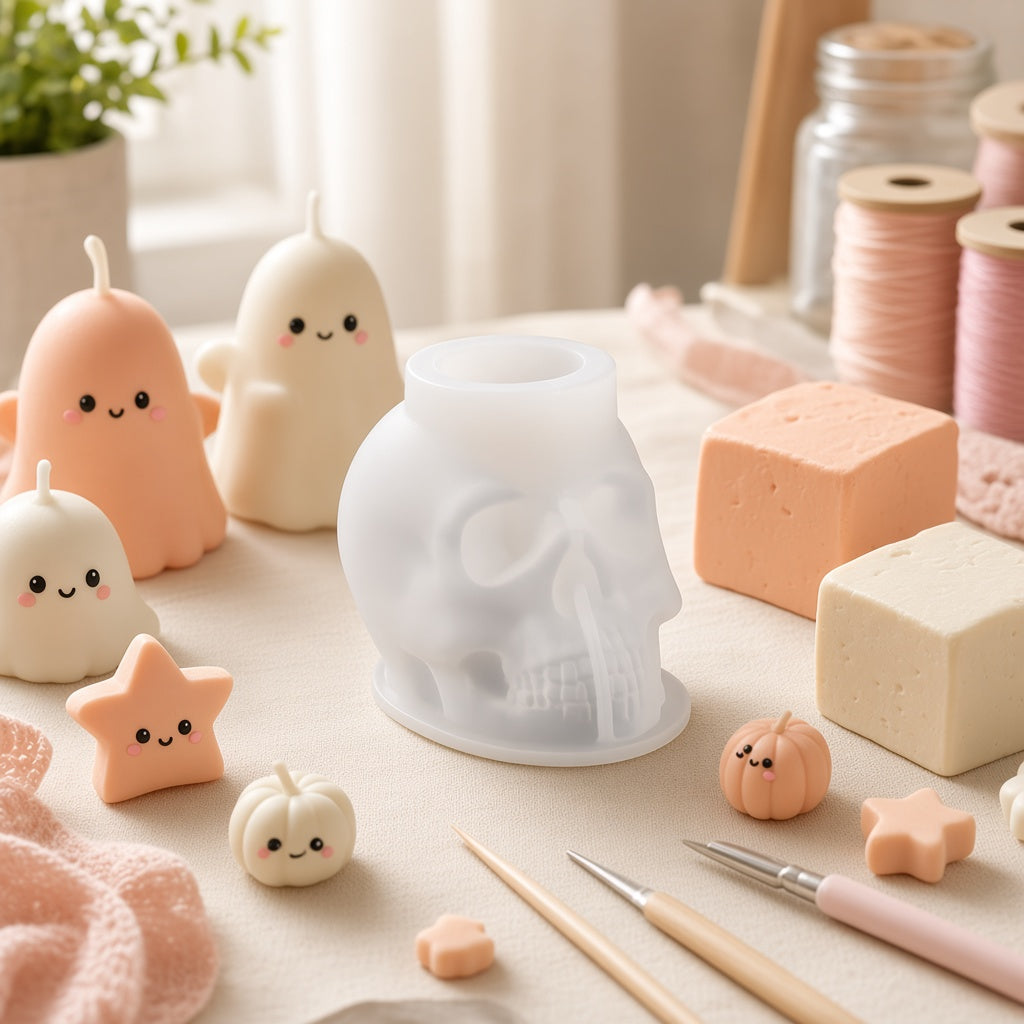 Tiny Skull Candle Mold